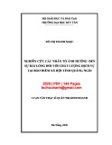 Luận văn Thạc sĩ Quản trị kinh doanh:  Nghiên cứu các nhân tố ảnh hưởng đến sự hài lòng đối với chất lượng dịch vụ tại Bảo hiểm xã hội tỉnh Quảng Ngãi
