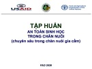 Tập huấn an toàn sinh học trong chăn nuôi (chuyên sâu trong chăn nuôi gia cầm)