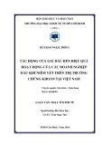 Luận văn Thạc sĩ Kinh tế: Tác động của giá dầu đến hiệu quả hoạt động của các doanh nghiệp dầu khí niêm yết trên thị trường chứng khoán tại Việt Nam