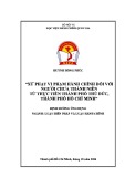 Đề án tốt nghiệp Luật Hiến pháp và Luật Hành chính: Xử phạt vi phạm hành chính đối với người chưa thành niên từ thực tiễn thành phố Thủ Đức, Thành phố Hồ Chí Minh
