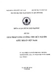 Khóa luận tốt nghiệp Tài chính ngân hàng: Giải pháp tăng cường thu hút nguồn kiều hối ở Việt Nam