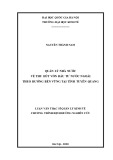 Luận văn Thạc sĩ Quản lý kinh tế: Quản lý nhà nước về thu hút vốn đầu tư nước ngoài tại tỉnh Tuyên Quang