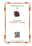 Chuyên đề Hàm số mũ – lôgarít