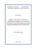 Luận án Tiến sĩ Y học: Nghiên cứu chỉ số tim – cổ chân (CAVI) và mối liên quan với một số yếu tố lâm sàng, cận lâm sàng, tổn thương động mạch vành ở bệnh nhân bệnh động mạch vành mạn tính