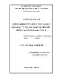 Luận văn Thạc sĩ Kinh tế: Chính sách cổ tức, dòng tiền và hoạt động đầu tư của các công ty niêm yết trên sàn chứng khoán TPHCM