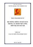 Tóm tắt Luận án Tiến sĩ Kế toán: Hệ thống thông tin kế toán trong các bệnh viện công trên địa bàn Hà Nội