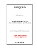 Luận văn Thạc sĩ Quản trị kinh doanh: Đào tạo nguồn nhân lực tại Công ty Cổ phần Thương mại Kiên Giang