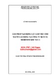Luận văn Thạc sĩ Quản trị kinh doanh: Giải pháp tạo động lực làm việc cho người lao động tại Công ty dịch vụ Mobifone khu vực 3