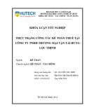 Khóa luận tốt nghiệp: Thực trạng công tác kế toán thuế tại công ty TNHH thương mại vận tải Hưng Lộc Thịnh