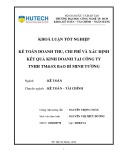 Khóa luận tốt nghiệp: Kế toán doanh thu, chi phí và xác định kết quả kinh doanh tại Công ty TNHH TM&SX Minh Tường