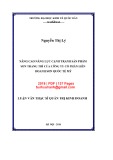 Luận văn Thạc sĩ Quản trị kinh doanh: Nâng cao năng lực cạnh tranh sản phẩm sơn trang trí của Công ty cổ phần liên doanh Sơn quốc tế Mỹ