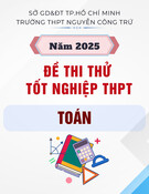 Đề thi thử tốt nghiệp THPT môn Toán năm 2025 - Trường THPT Nguyễn Công Trứ, HCM