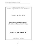 Luận văn Thạc sĩ Kinh tế: Phân tích tăng trưởng kinh tế của thành phố Đà nẵng từ 1997-2006