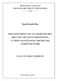 Luận văn Thạc sĩ Kinh tế: Phân tích các yếu tố ảnh hưởng đến khả năng trả nợ của khách hàng cá nhân tại ngân hàng thương mại cổ phần Quân Đội