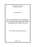 Luận án Tiến sĩ Khoa học giáo dục: Quản lý giáo dục kỷ luật tích cực ở các trường trung học phổ thông vùng Đồng bằng sông Cửu Long