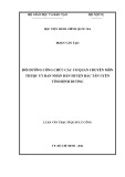 Luận văn Thạc sĩ Quản lý công: Bồi dưỡng công chức các cơ quan chuyên môn thuộc Ủy ban nhân dân huyện Bắc Tân Uyên, tỉnh Bình Dương