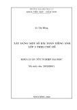 Khóa luận tốt nghiệp đại học: Xây dựng một số bài toán tiếng Anh lớp 3 theo chủ đề