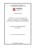 Luận án Tiến sĩ Quản trị kinh doanh: Nghiên cứu các nhân tố ảnh hưởng đến năng lực cạnh tranh của các doanh nghiệp kinh doanh du lịch trên địa bàn tỉnh Bình Định