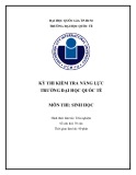 Đề cương ôn thi Kỳ thi kiểm tra năng lực Trường đại học Quốc Tế - Môn thi: Sinh học