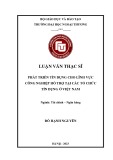 Luận văn Thạc sĩ Tài chính ngân hàng: Phát triển tín dụng cho lĩnh vực công nghiệp hỗ trợ tại tổ chức tín dụng ở Việt Nam