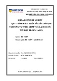 Khóa luận tốt nghiệp Kế toán - Kiểm toán: Quy trình kiểm toán tài sản cố định trong báo cáo tài chính tại công ty CP ABC do công ty TNHH Kiểm toán và Dịch vụ Tin học TP.HCM (AISC) thực hiện