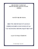 Luận văn Thạc sĩ Tài chính ngân hàng: Hiệu ứng truyền dẫn từ lãi suất chính sách đến lãi suất bán lẻ tại các ngân hàng thương mại ở Việt Nam