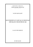 Luận án Tiến sĩ Kinh tế: Quản trị nhân lực xanh tại các khách sạn trên địa bàn thành phố Hà Nội