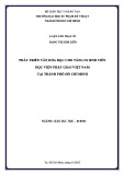 Luận văn Thạc sĩ Giáo dục học: Phát triển văn hóa đọc cho Tăng Ni sinh viên Học viện Phật giáo Việt Nam tại Thành phố Hồ Chí Minh