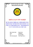 Khóa luận Tốt nghiệp: Hoàn thiện Quy trình kiểm toán khoản mục nợ phải thu khách hàng tại Công ty TNHH Kiểm toán - Thẩm định giá và Tư vấn Ecovis AFA Việt Nam