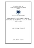 Luận văn Thạc sĩ Tài chính ngân hàng: Hiệu quả đầu tư cổ phiếu thường trong mối quan hệ giữa P/E và tỷ suất lợi nhuận
