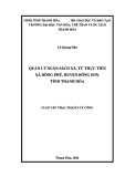 Luận văn Thạc sĩ Quản lý công: Quản lý ngân sách xã, từ thực tiễn xã Đông Phú, huyện Đông Sơn, tỉnh Thanh Hóa