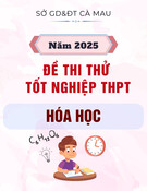 Đề thi thử tốt nghiệp THPT môn Hóa học năm 2025 - Sở GD&ĐT Cà Mau