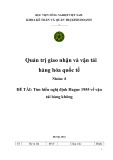 Bài tập nhóm Quản trị giao nhận và vận tải hàng hóa quốc tế: Tìm hiểu nghị định Hague 1955 về vận tải hàng không