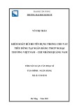 Tóm tắt Luận văn Thạc sĩ Tài chính Ngân hàng: Kiểm soát rủi ro tín dụng trong cho vay tiêu dùng tại Ngân hàng TMCP Ngoại Thương Việt Nam - Chi nhánh Quảng Nam