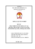 Khoá luận tốt nghiệp: Phát triển nguồn nhân lực tại Trường Trung học cơ sở Cao Xanh, thành phố Hạ Long, tỉnh Quảng Ninh