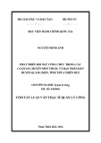 Tóm tắt Luận văn Thạc sĩ Quản lý công: Phát triển đội ngũ công chức trong các cơ quan chuyên môn thuộc Uỷ ban nhân dân huyện Quảng Điền, tỉnh Thừa Thiên Huế