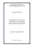 Luận văn Thạc sĩ Kinh tế: Giải pháp nâng cao mức độ thành công của hoạt động Bancassurance tại Việt Nam