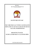 Đề án tốt nghiệp Luật Hiến pháp và Luật Hành chính: Thực hiện pháp luật về phân cấp, phân quyền trong lĩnh vực đất đai tại địa bàn huyện Bắc Tân Uyên, tỉnh Bình Dương