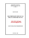 Luận văn Thạc sĩ Quản trị kinh doanh: Phát triển nguồn nhân lực tại Công ty Cổ phần Dệt may 29-3