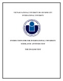 Đề cương ôn thi Kỳ thi kiểm tra năng lực Trường đại học Quốc Tế - Môn thi: Tiếng Anh