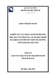 Tóm tắt luận văn Thạc sĩ Quản trị kinh doanh: Nghiên cứu các nhân tố ảnh hưởng hiệu quả tài chính của các doanh nghiệp bất động sản niêm yết trên thị trường chứng khoán Việt Nam
