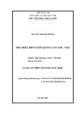 Luận án Tiến sĩ Ngôn ngữ học: Đối chiếu diễn ngôn quảng cáo Anh - Việt