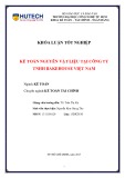 Khóa luận tốt nghiệp Kế toán: Kế toán nguyên vật liệu tại Công ty TNHH  Bakehouse Việt Nam