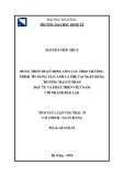 Tóm tắt luận văn Thạc sĩ Tài chính ngân hàng: Hoàn thiện hoạt động cho vay theo chương trình tín dụng tái canh cà phê tại Ngân hàng thương mại cổ phần Đầu tư và Phát triển Việt Nam chi nhánh Đắk Lắk