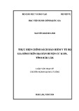 Luận văn Thạc sĩ Quản lý công: Thực hiện chính sách Bảo hiểm y tế hộ gia đình trên địa bàn huyện Cư Kuin, tỉnh Đắk Lắk