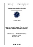 Tóm tắt Luận án Tiến sĩ Sinh học: Nghiên cứu thành phần và phân bố các loài thuộc họ Ngài chim (Lepidoptera: Sphingidae) ở Việt Nam