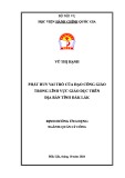 Đề án tốt nghiệp Quản lý công: Phát huy vai trò của đạo Công giáo trong lĩnh vực giáo dục trên địa bàn tỉnh Đắk Lắk