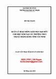 Luận văn Thạc sĩ Quản lý giáo dục: Quản lý hoạt động giáo dục đạo đức cho học sinh tại các trường THCS thị xã Trảng Bàng tỉnh Tây Ninh