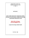 Luận văn Thạc sĩ Kế toán: Hoàn thiện kiểm soát nội bộ hoạt động tín dụng tại Ngân hàng Chính sách Xã hội - Chi nhánh tỉnh Quảng Ngãi