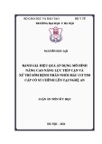 Luận án Tiến sĩ Y học: Đánh giá hiệu quả áp dụng mô hình nâng cao năng lực tiếp cận và xử trí sớm bệnh nhân nhồi máu cơ tim cấp có ST chênh lên tại tỉnh Nghệ An